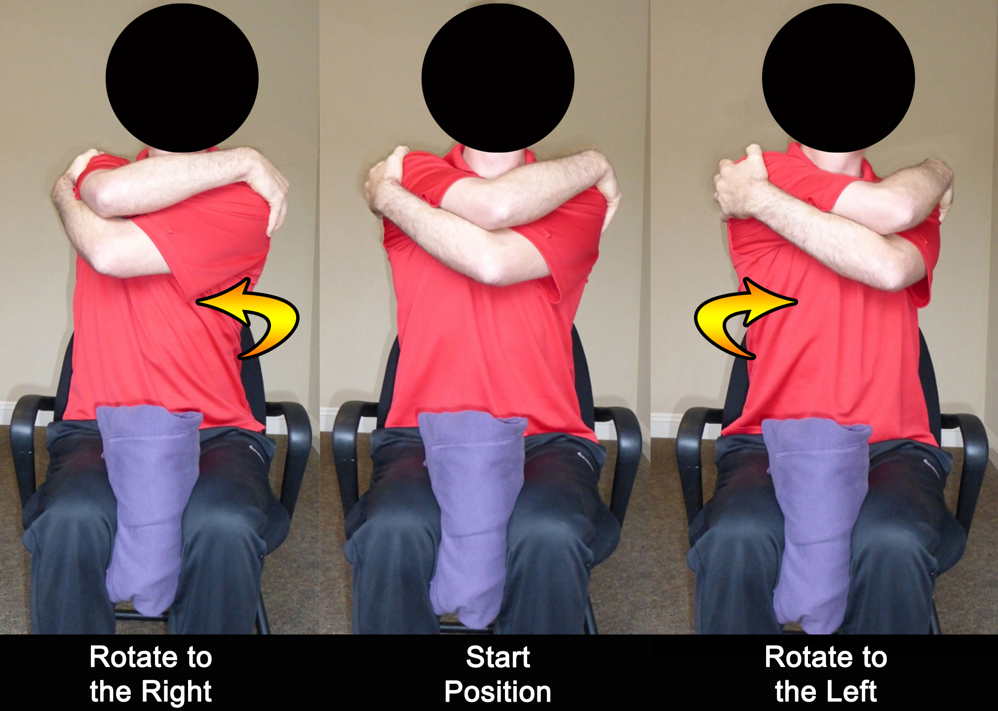 seated torso rotations