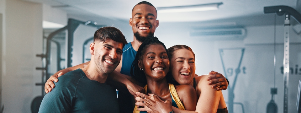 Four certified group fitness instructors